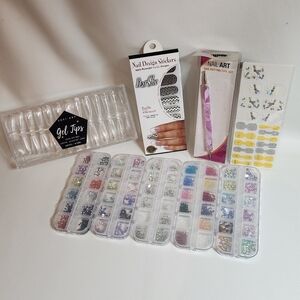 Nail Rhinestones Stickers Gel Tips Dotting Tool